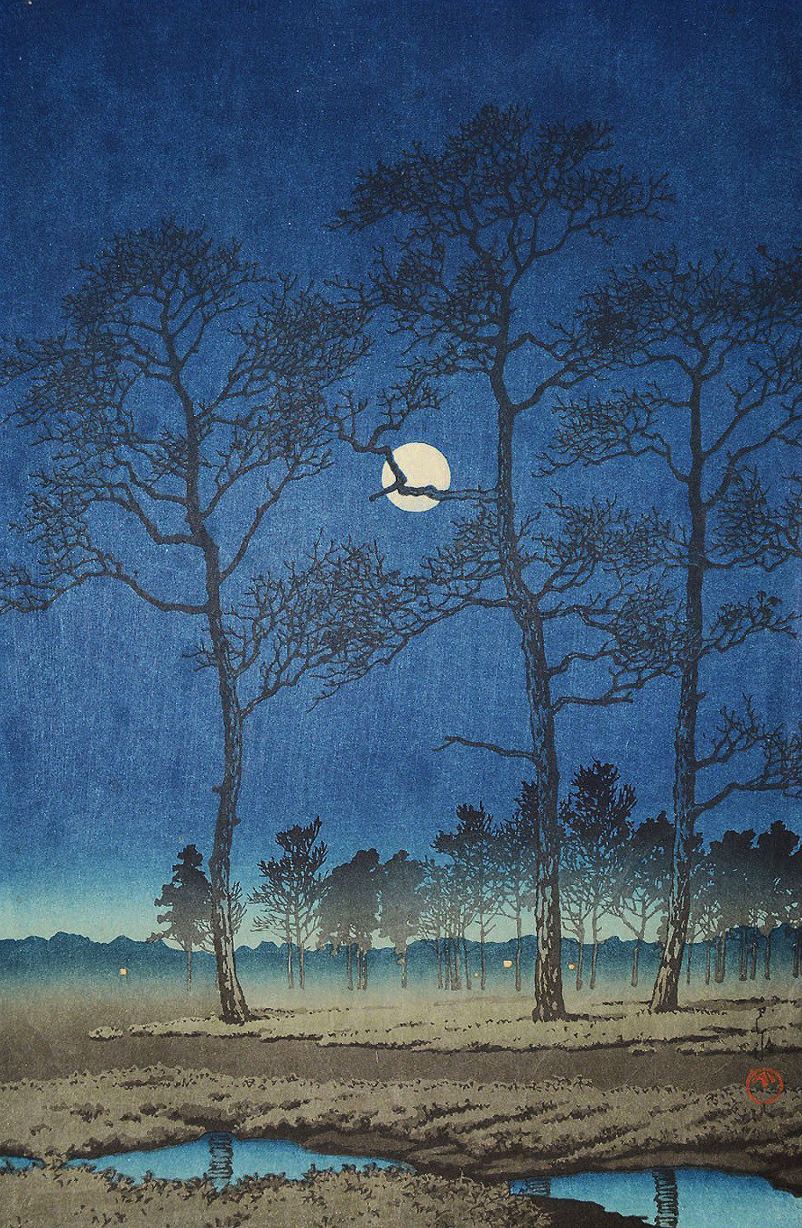 夜色如水 明月如霜 日本版画大师 kawase hasui(川濑巴水 67