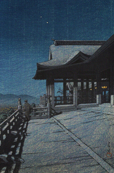 夜色如水 明月如霜.
日本版画大师 Kawase Hasui (川濑巴水) ​