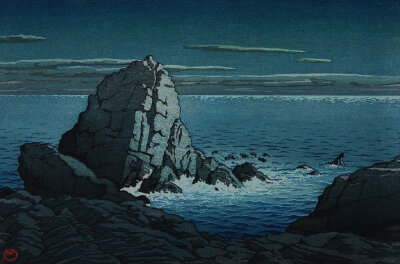 夜色如水 明月如霜.
日本版画大师 Kawase Hasui (川濑巴水) ​