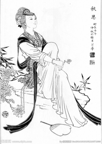 古风线稿