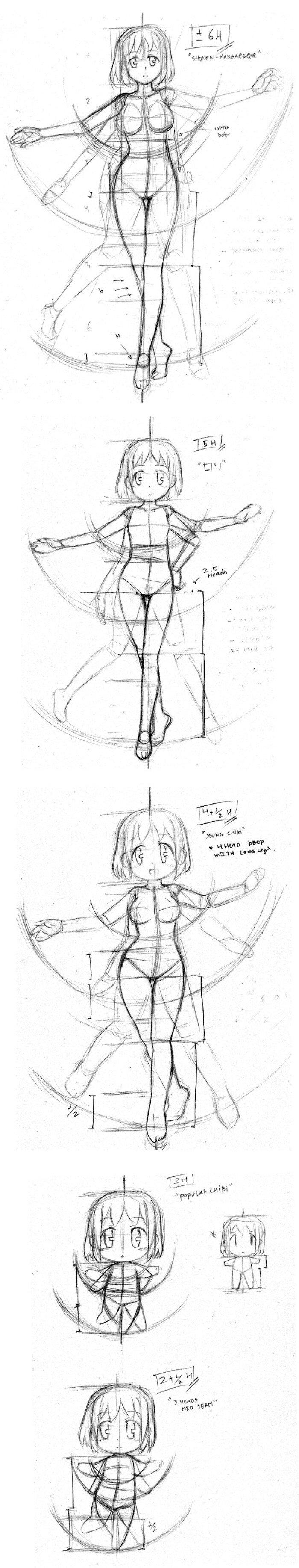 人体 画法 技巧 参考 素材