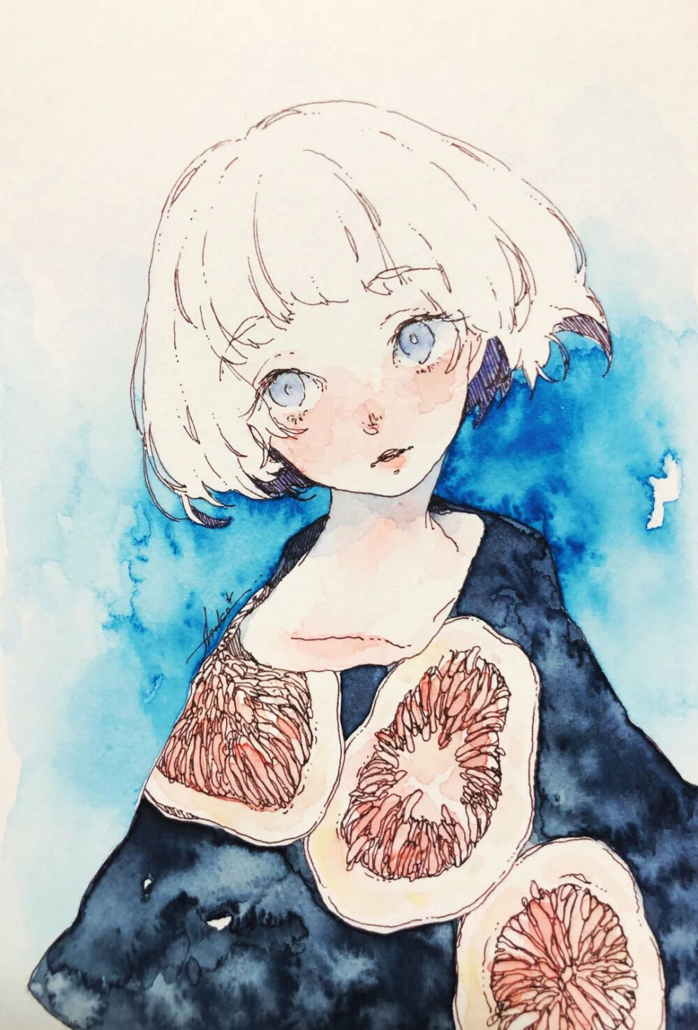 小清新透明水彩插画 日本画师shoko*
