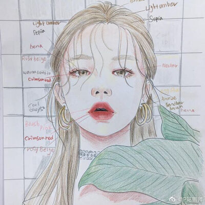 彩铅女生画