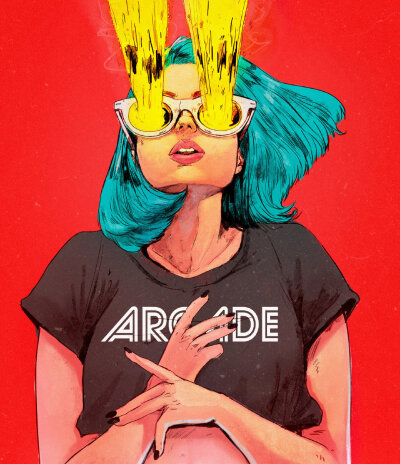 潮流女孩，插画师：Bruno Ferreira