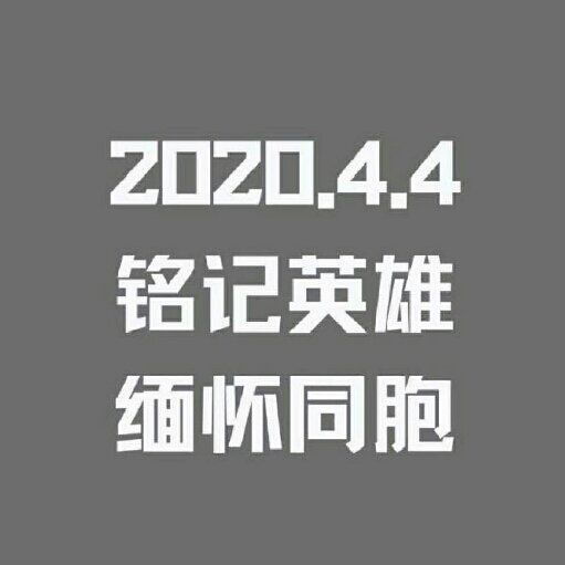 愿祖国昌盛，愿生者奋发，愿逝者安息。致敬所有抗疫烈士以及深切哀悼逝世同胞。