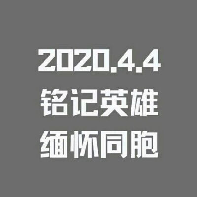 愿祖国昌盛，愿生者奋发，愿逝者安息。致敬所有抗疫烈士以及深切哀悼逝世同胞。