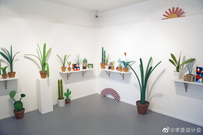 Jeff Canham手工打造的植物装饰：public-land。#求是爱设计#