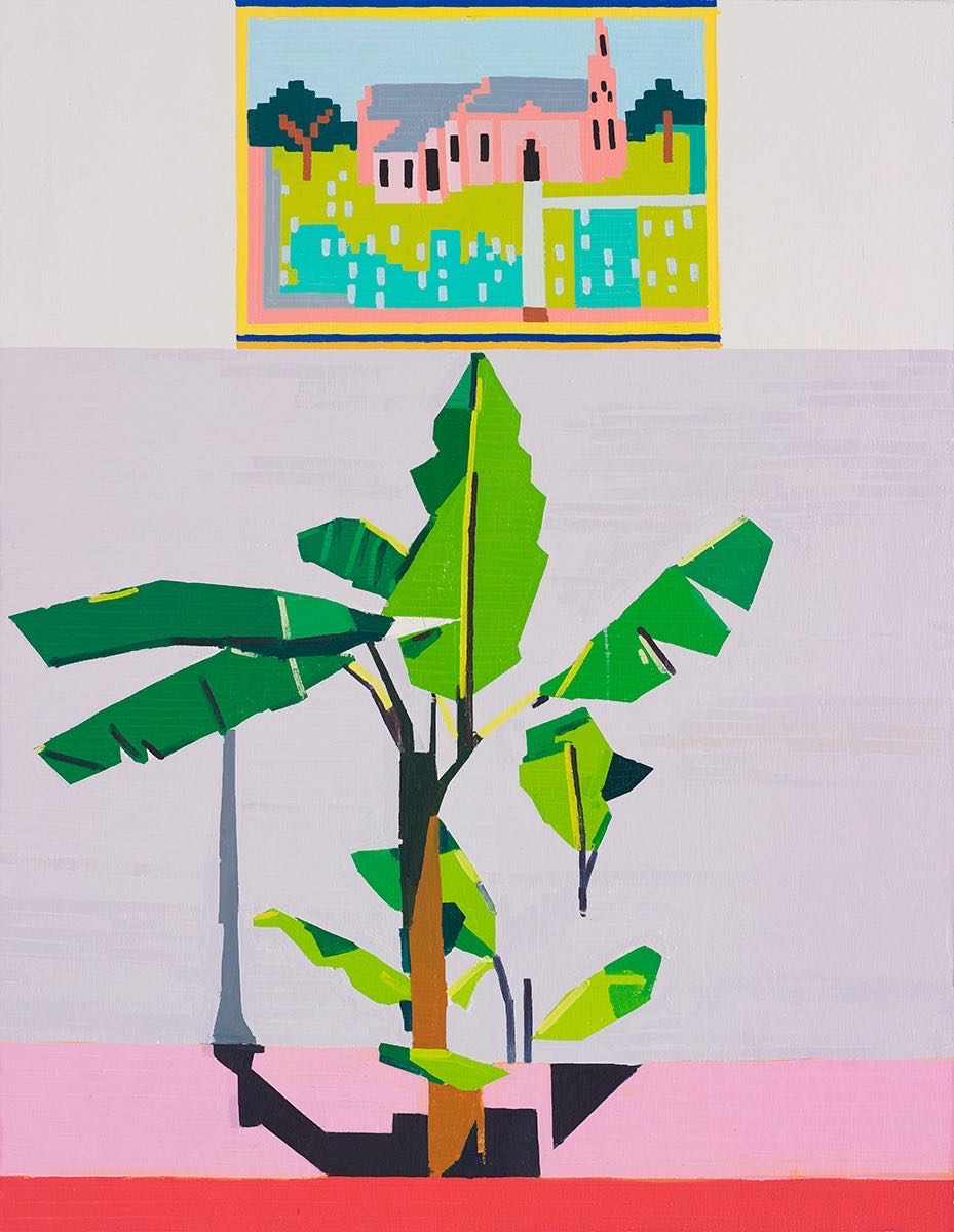 Guy Yanai1977年生于以色列的海法，目前在特拉维夫生活和工作。他就读于帕森斯设计学院和纽约工作室学校，并获得了来自妈妈阿默斯特汉普郡学院的学士学位。
Guy Yanai在亚麻布油画上的油画，就像像素图像，色彩鲜艳的织物，甚至是针线图形。Guy Yanai绘画以其白话题材和像素化的外观，以大胆的色彩、简化的形状为特征。画家列举了无数的灵感来源——从古老的、现代的和当代的大师到摄影、电视、绘画、广告等。他经常选择日常事物和空间作为他的主体，这些图像变成了几何图形，放弃对外部世界的参考，转而选择视觉体验，这同样得益于数字图像和抽象画。