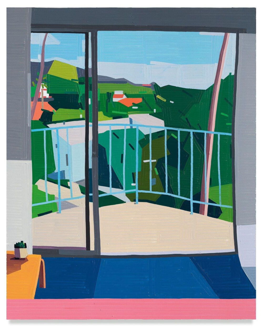 Guy Yanai1977年生于以色列的海法，目前在特拉维夫生活和工作。他就读于帕森斯设计学院和纽约工作室学校，并获得了来自妈妈阿默斯特汉普郡学院的学士学位。
Guy Yanai在亚麻布油画上的油画，就像像素图像，色彩鲜艳的织物，甚至是针线图形。Guy Yanai绘画以其白话题材和像素化的外观，以大胆的色彩、简化的形状为特征。画家列举了无数的灵感来源——从古老的、现代的和当代的大师到摄影、电视、绘画、广告等。他经常选择日常事物和空间作为他的主体，这些图像变成了几何图形，放弃对外部世界的参考，转而选择视觉体验，这同样得益于数字图像和抽象画。