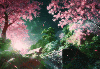 日本樱花动图风景