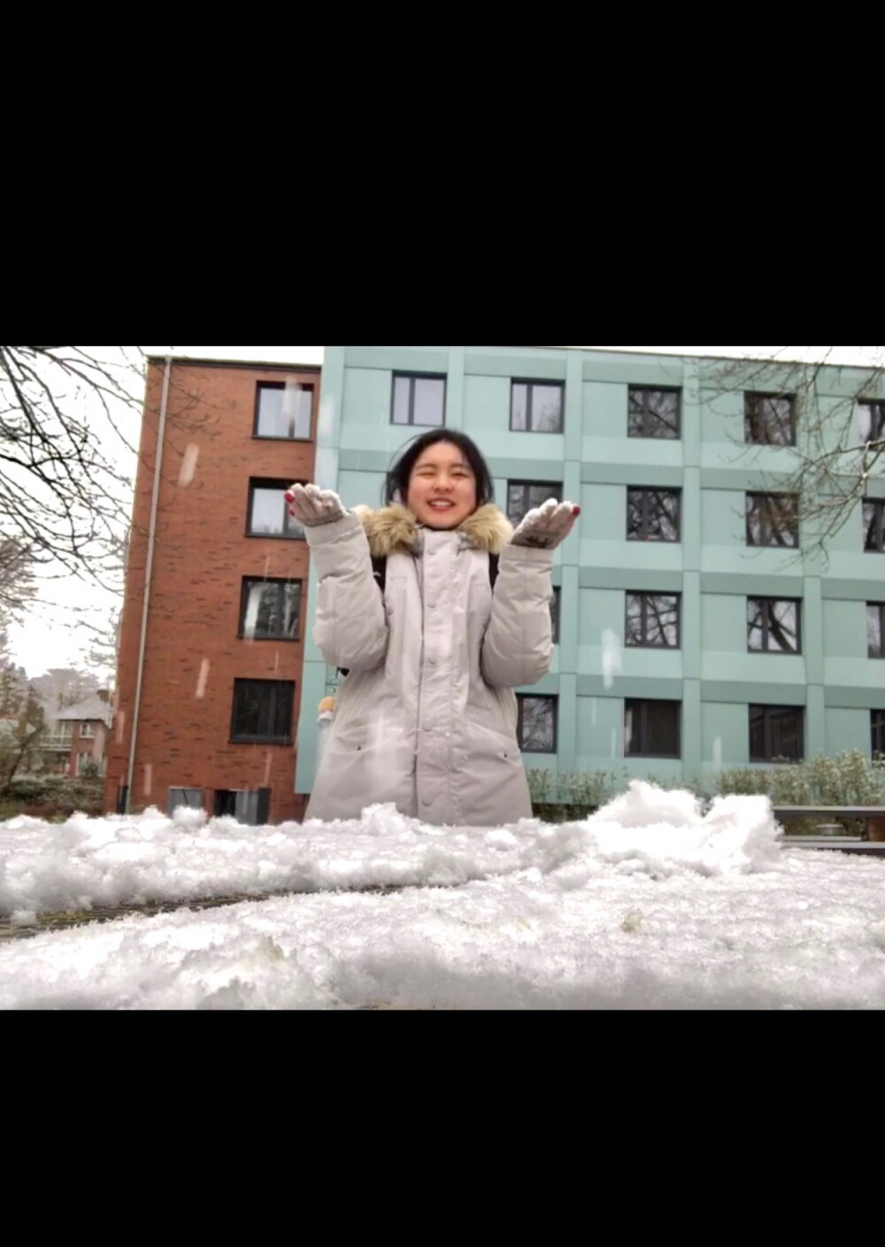 在汉堡的三月底，第一次玩雪真的太开心啦！