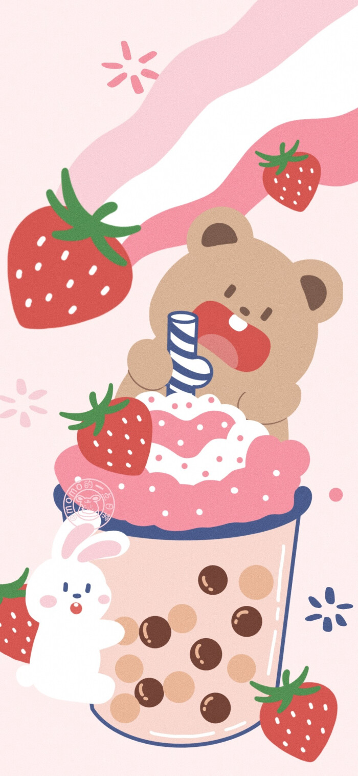 可爱兔子and熊熊壁纸锁屏配套