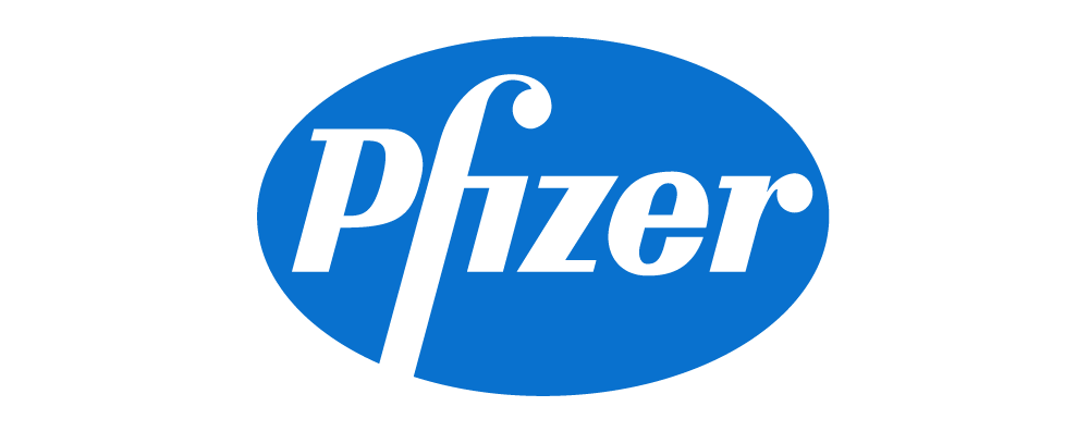 ■ Alan Peckolick 在为 Pfizer 设计的logo中强调了字母 f，将它延伸至椭圆形底部，是从视觉上提醒人们这个名字的发音（/ˈfaɪzər/）。目前 Pfizer 使用的logo 是由 Siegel+Gale 在2009年进行重新设计的