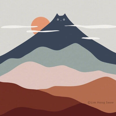 找得到猫咪吗？作者：插画师 Lim Heng Swee