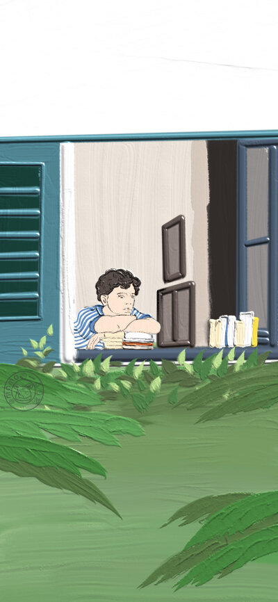 高清壁纸 可爱简约 纯色壁纸插画手绘 cr:wbmomo的一点日常