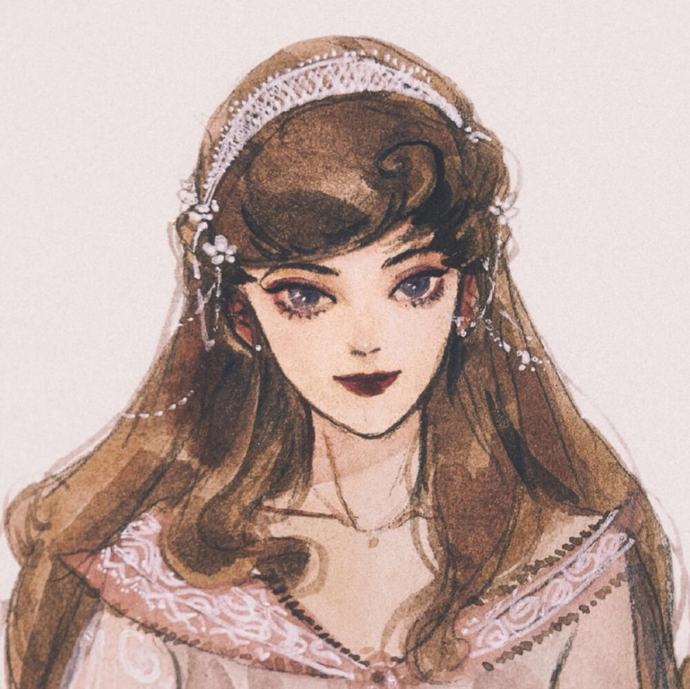 迪士尼公主 婚纱系列 动漫头像女生 cr @-阿莘