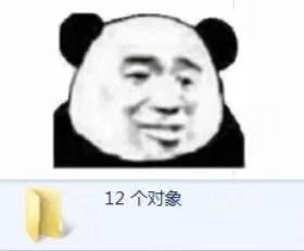 文件夹12个对象（熊猫头）