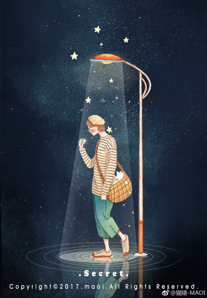 猫矮 星空壁纸