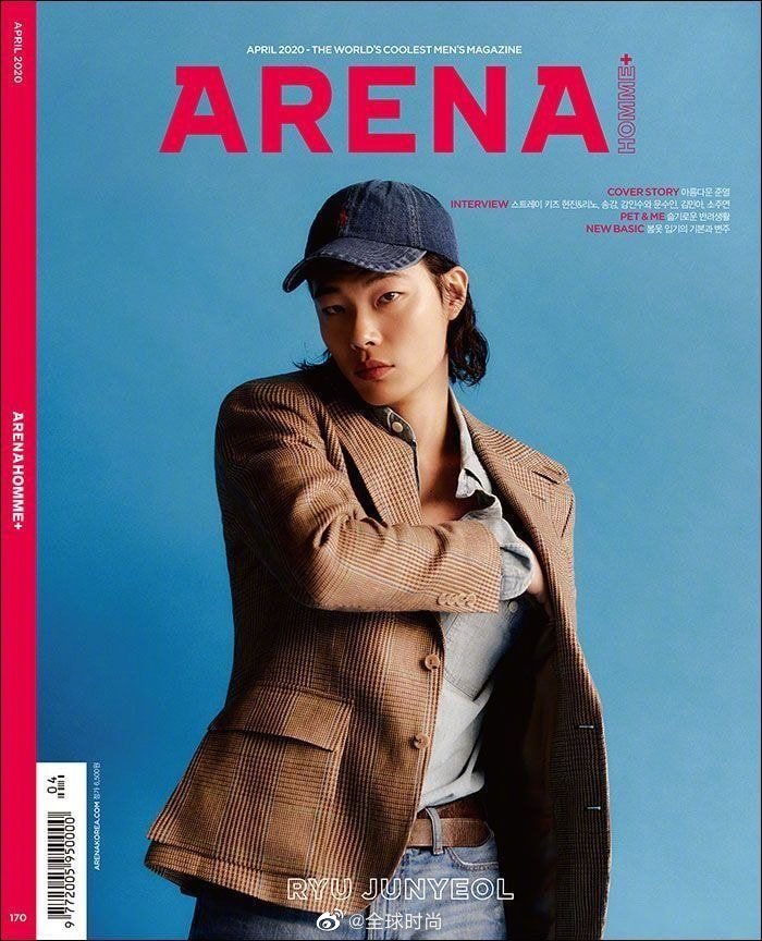 #柳俊烈# &amp;《Arena Homme》四月刊，就算被发丝微微遮住双眼也能散发强大气场，长发“狗焕”还爱嘛～