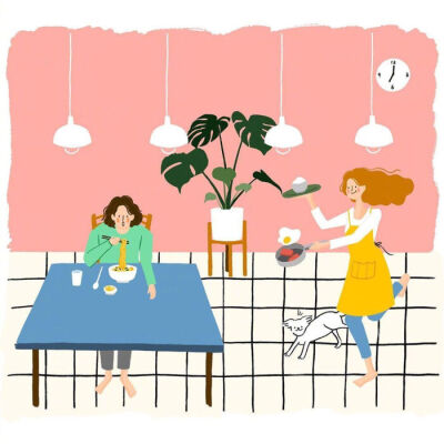 知心好友二三
插画
