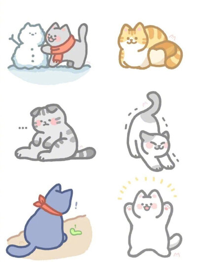 猫咪插画，ins: ccho_nyang （转）