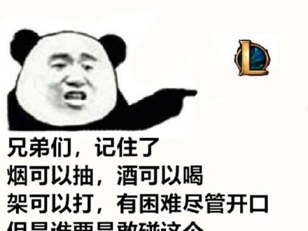 兄弟们,记住了烟可以抽,酒可以喝架可以打,有困难尽管开口(LOL 英雄联盟)