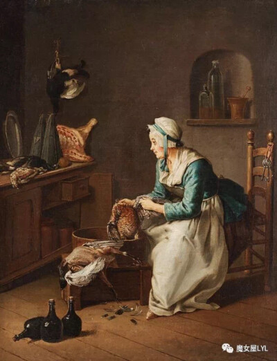  ‘Plucking the Turkey’ 拔火鸡鸡毛
亨利 沃尔顿 Henry Walton（1746-1813）是英国画家和艺术品经销商。