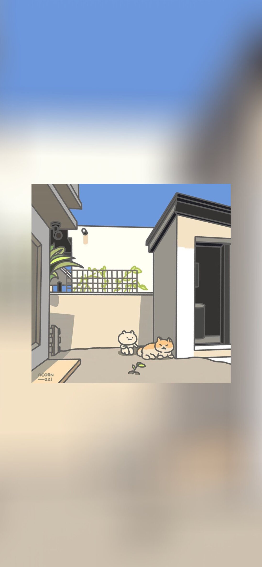 小熊可爱日常插画壁纸