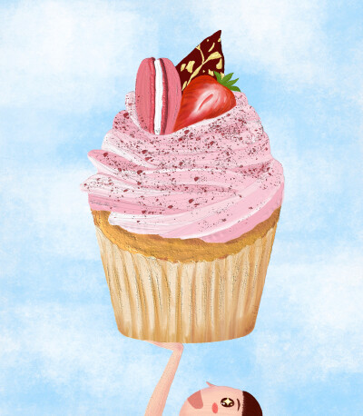 草莓cupcake