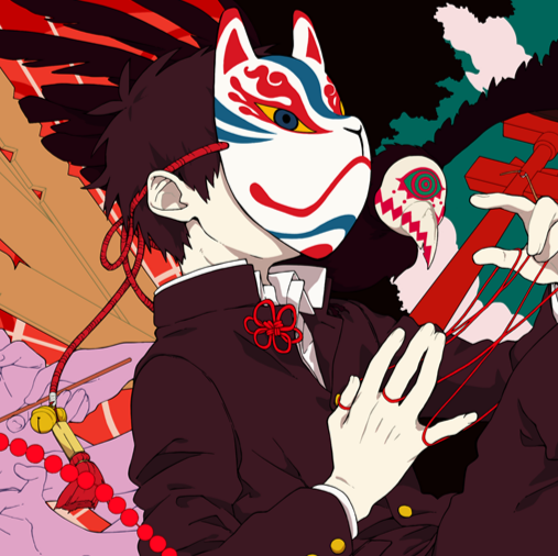 动漫男头#面具/狐面
画师twi:ticktack_tec