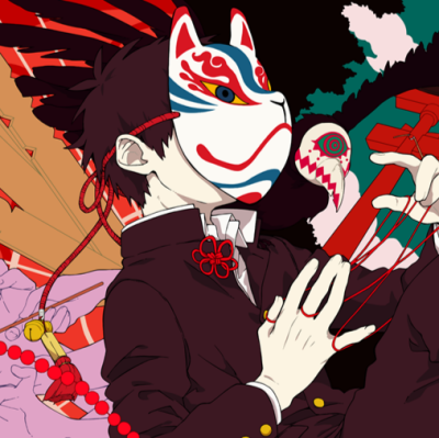 动漫男头#面具/狐面
画师twi:ticktack_tec