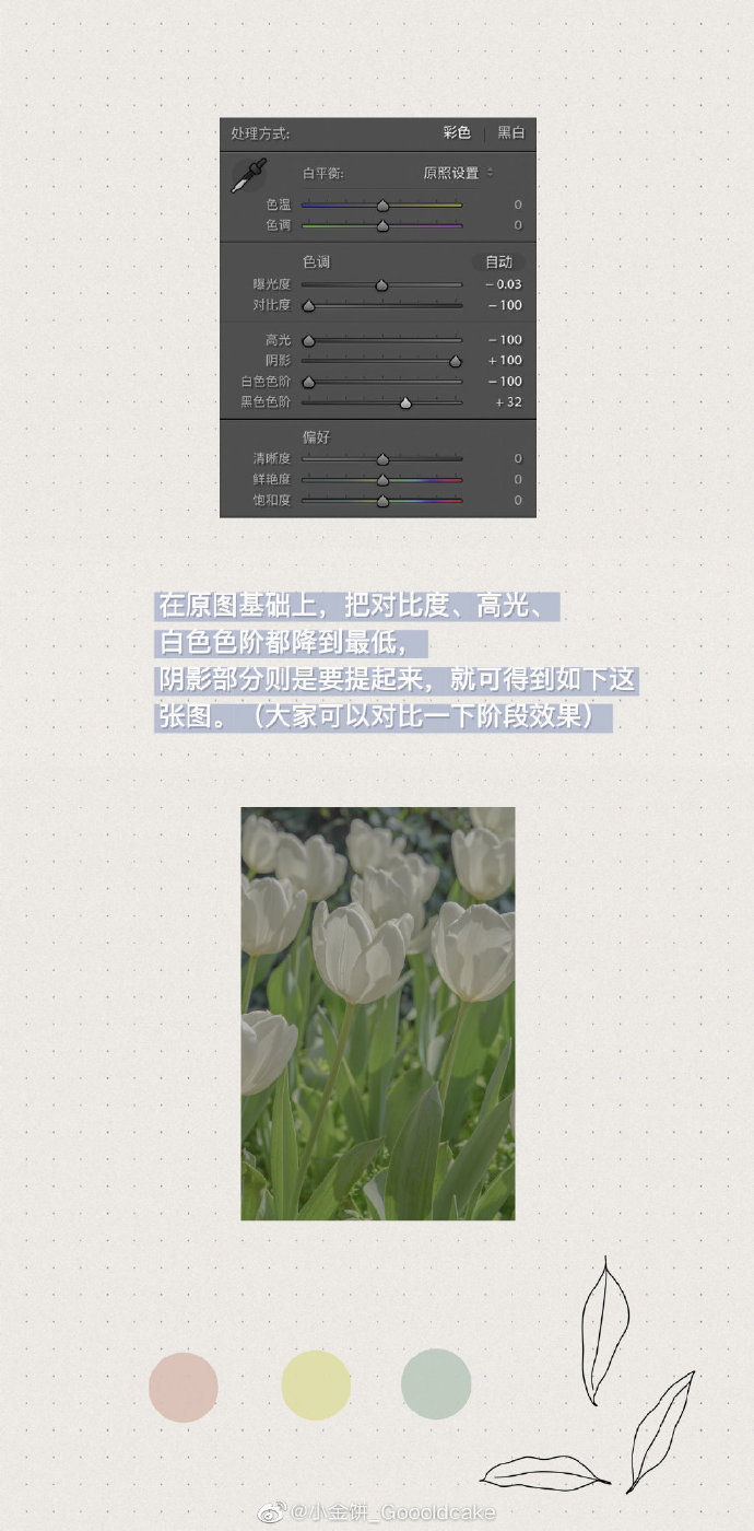 #资源君# [第2497期]
教你温柔莫兰迪色系调色
摄影/后期：@小金饼_Goooldcake ​​​​