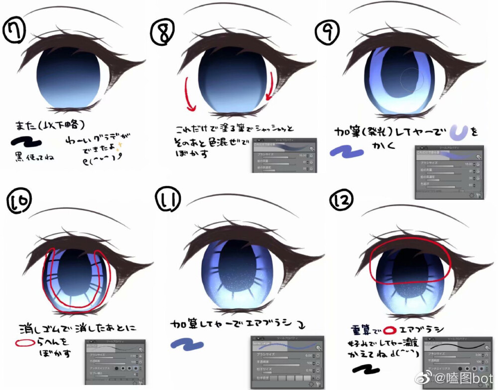 眼睛上色
图源水印