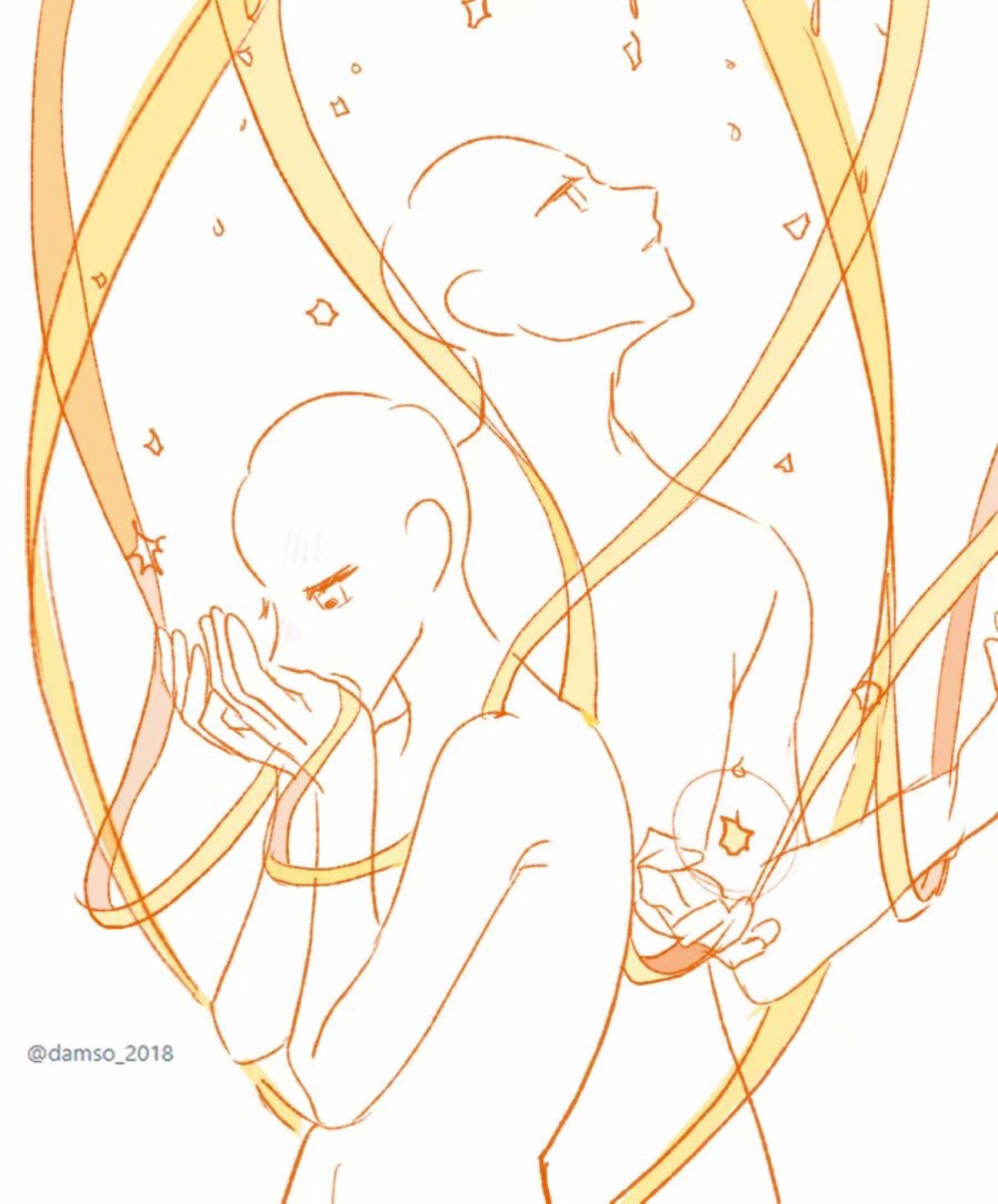 情侣间亲密互动的绘画素材
twi: damso_2018 
