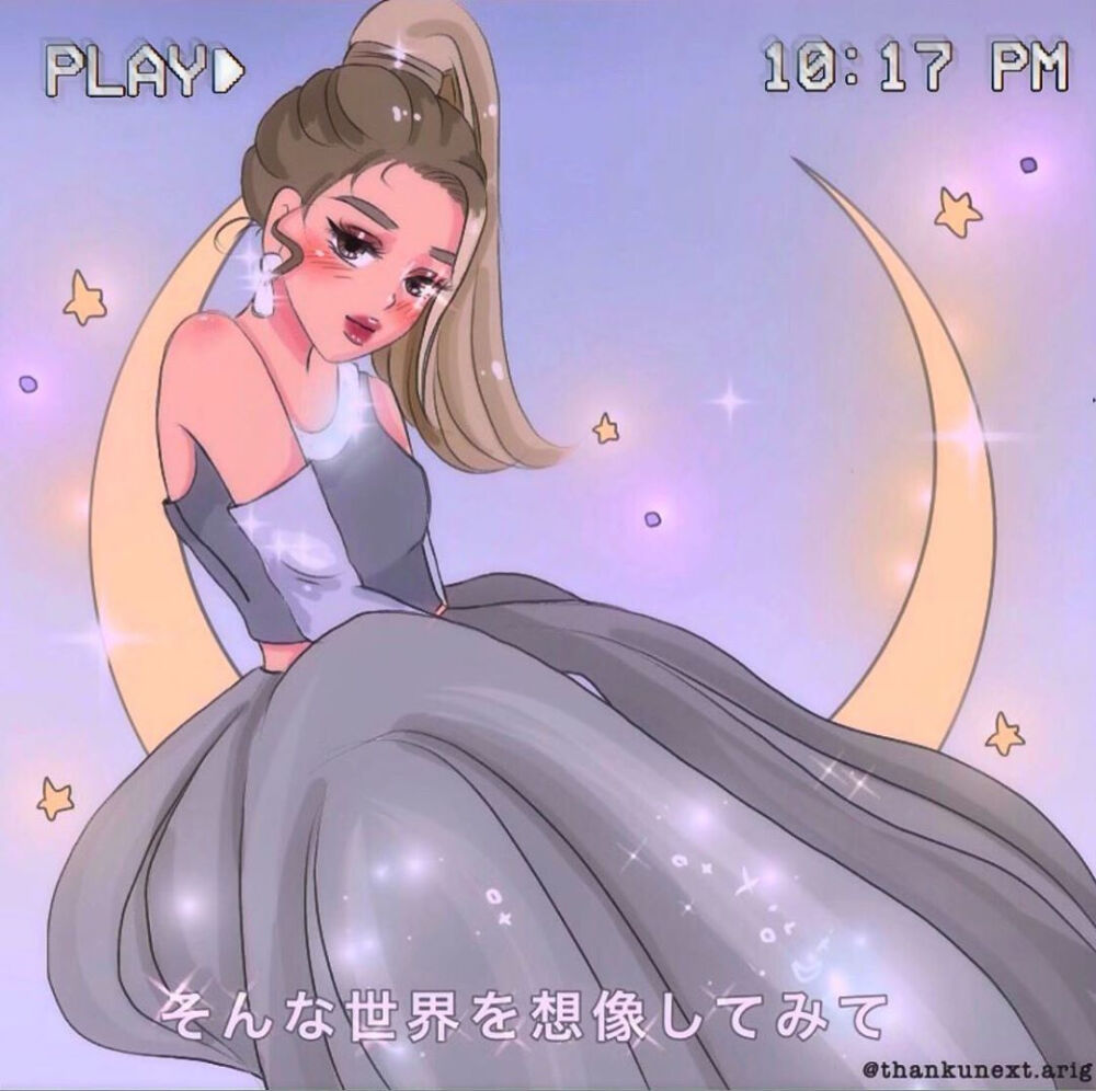 Ariana Grande a妹 杏菜 欧美 身材 歌手 天后 小牛 美女 壁纸 头像 ins搬运：thankunext.arig 爱丽安娜 diva 手绘 插画 女头 漫画