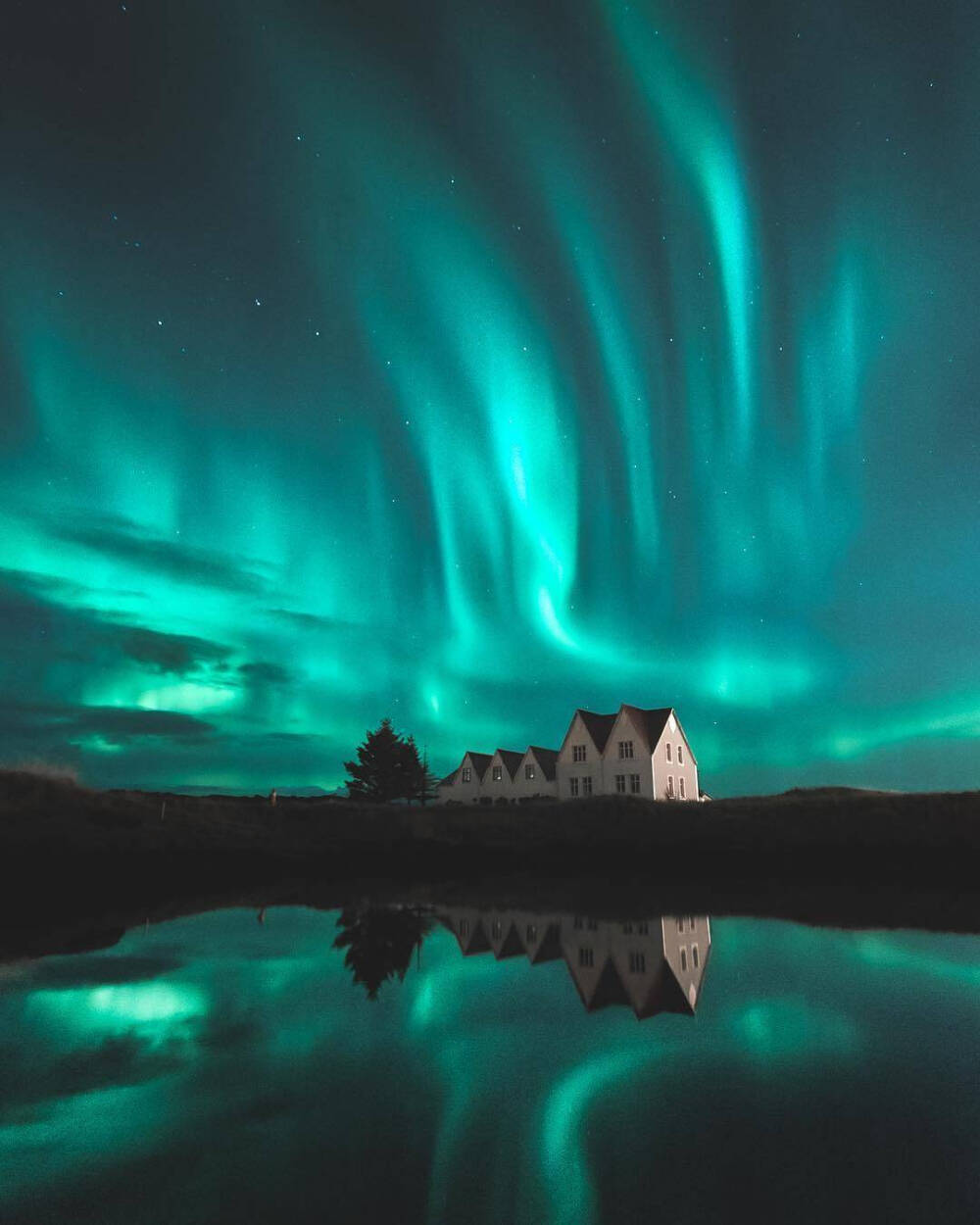 冰岛，极光，风景，旅行，壁纸