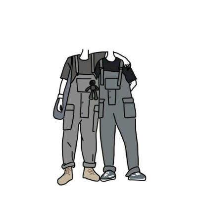 一组情侣扣图素材