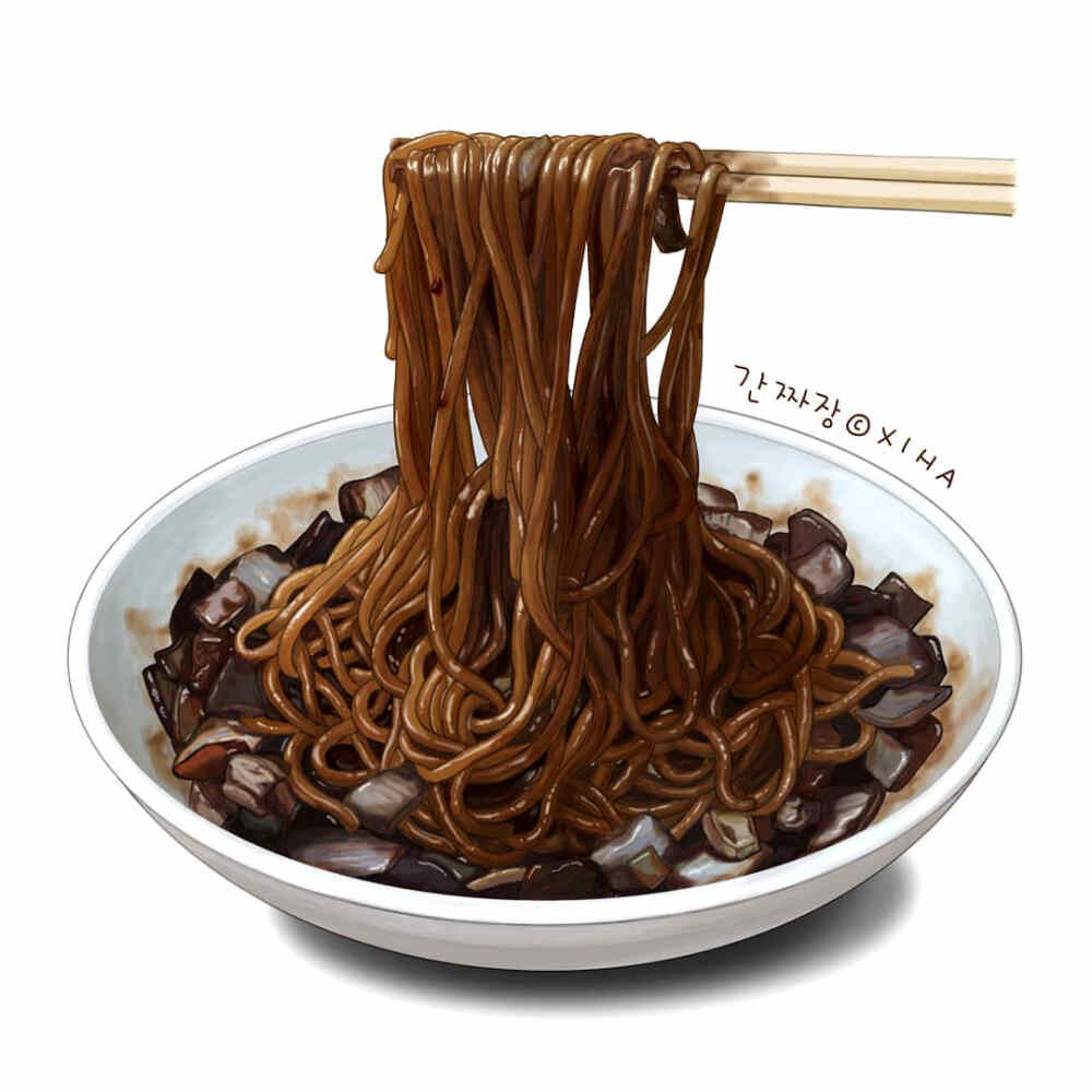 ins:Xiha
深夜放毒，美食插画
