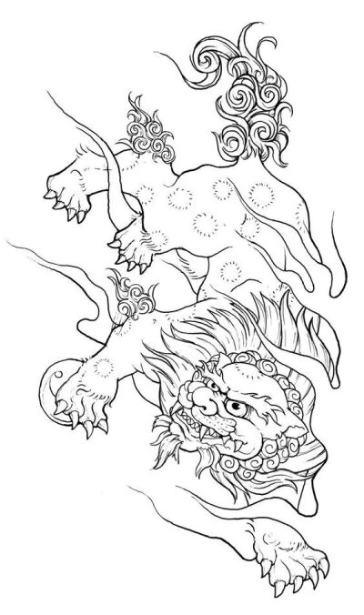 经典神兽线稿