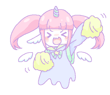 少女心 紫粉色小天使 可爱 手帐免扣素材人物☁