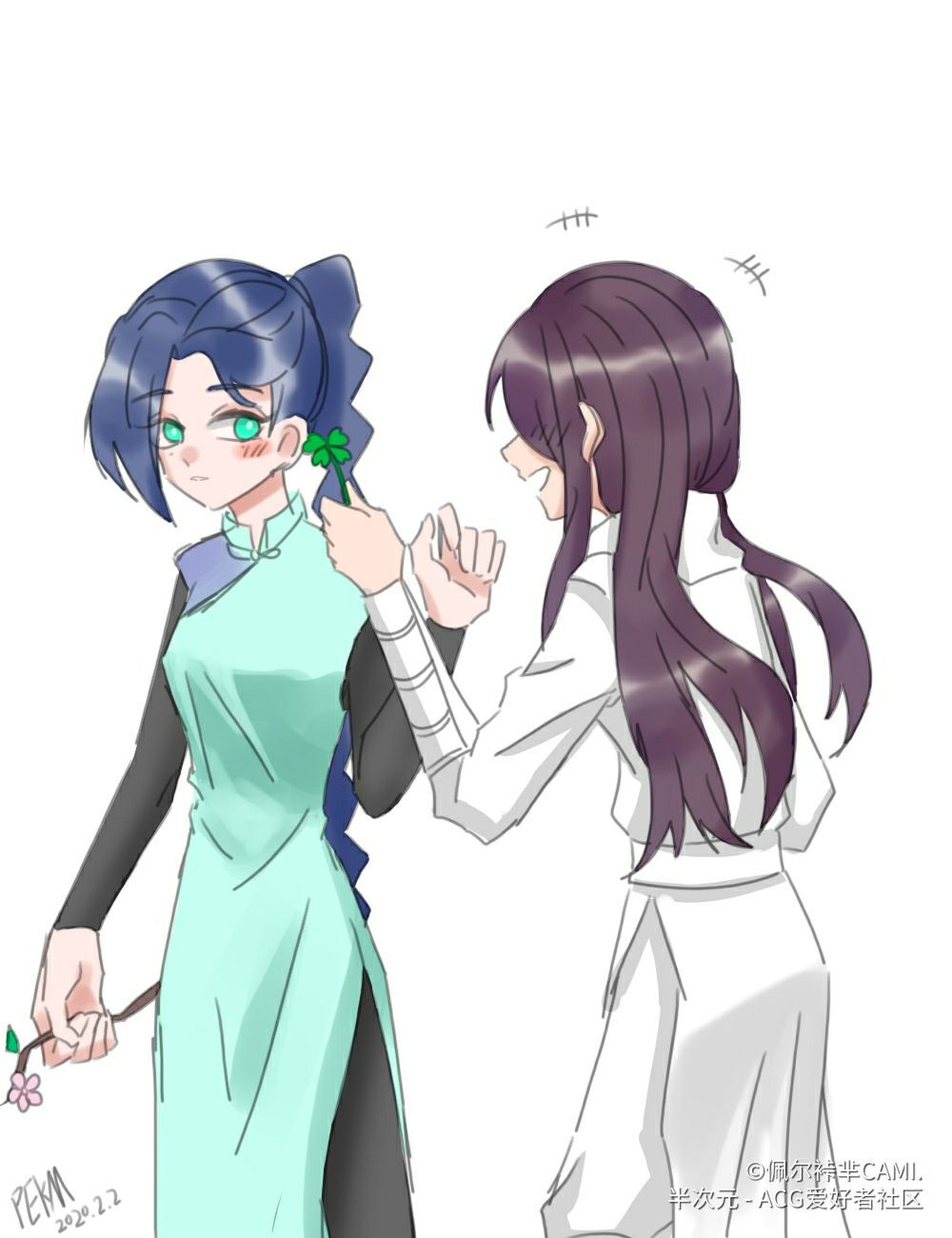 美丽的梅花十三and可爱的白