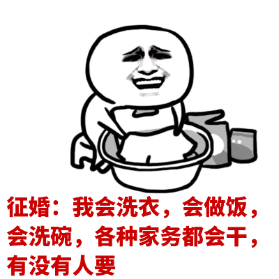 征婚我会洗衣会做饭会洗碗各种家务都会干有没有人要