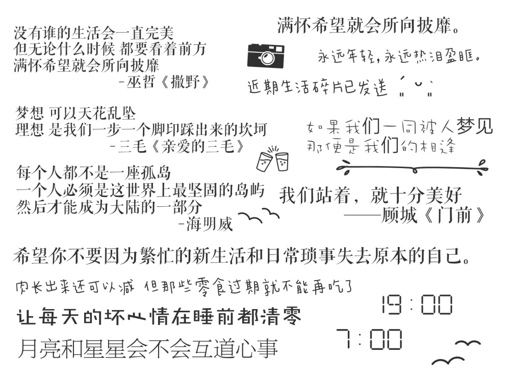 手帐素材/花/文字