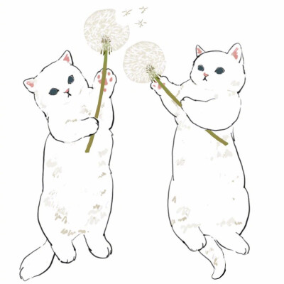 今日份治愈系猫猫插画~
（画师：mofu_sand） ​