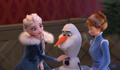 《Frozen：雪宝的冰雪大冒险》Anna Olaf Elsa 截自《When We're Together》官方歌词版MV