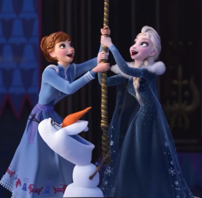 《Frozen：雪宝的冰雪大冒险》Anna Olaf Elsa 截自《When We're Together》官方歌词版MV