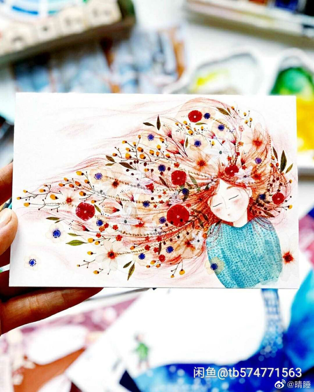 清新，淡雅，水彩，插画