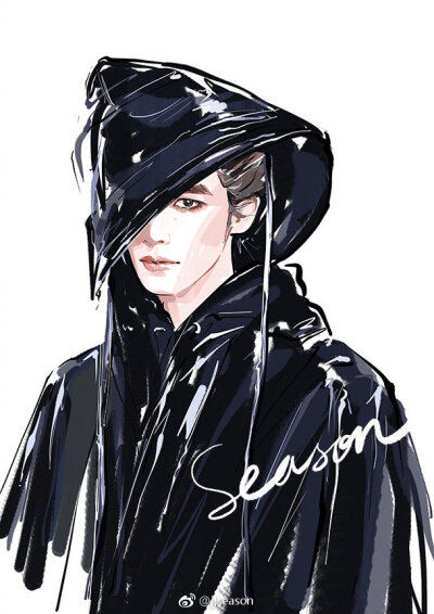 #jjseason插画# ----- 潮酷 @宋威龙99 登上《NYLON 尼龙》4月刊封面 #season明星插画# ​​​​