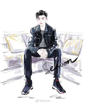 jjseason插画超话 --- COACH酷帅@范丞丞Adam0616  #season明星插画# ​​​​