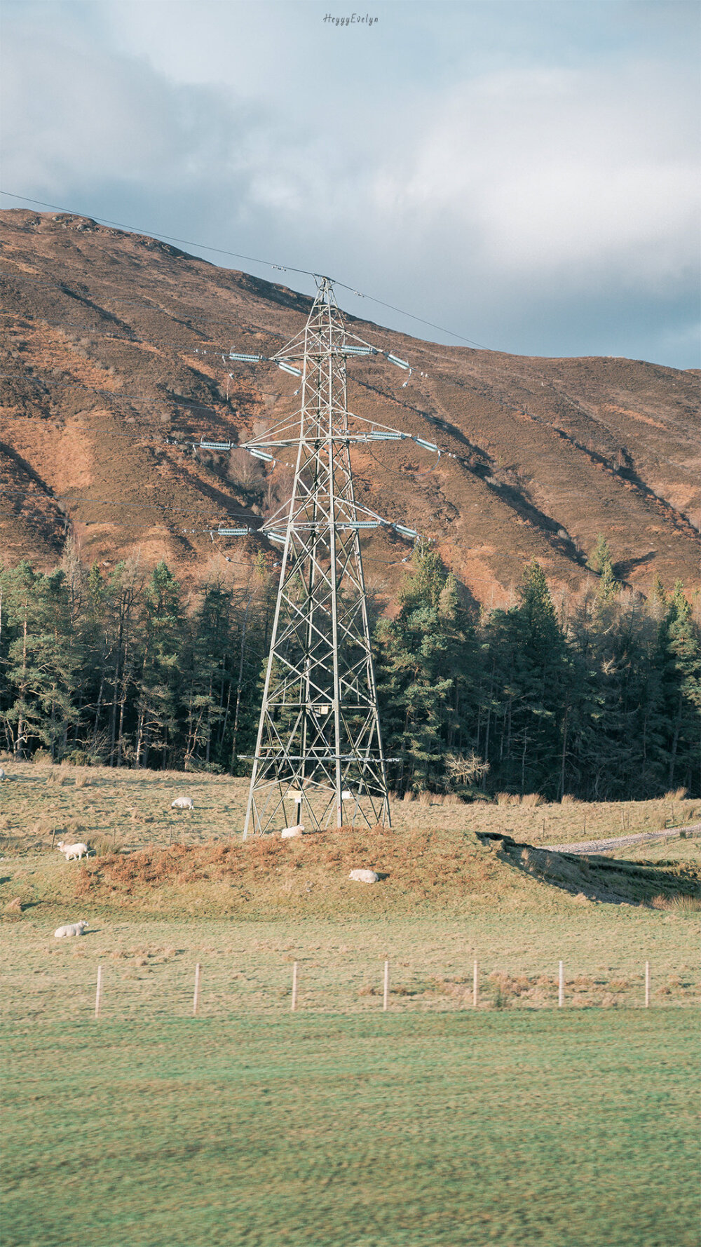 车窗外的苏格兰高地
摄影师：@HeyyyEvelyn
